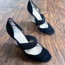 Max Mara  • d'orsay wedge heels black suede braided jute open toe sandal Photo 0