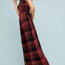 Anthropologie ‎ Ett Twa Jumpsuit 4 Petite Wide Leg Red Black Check Lace Up Sides Photo 4