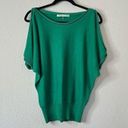 Trina Turk  Cold Shoulder Short Sleeve Sweater in Green Size Small Photo 0