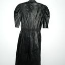 Vintage Rickie Freeman For Teri Jon Black Leather Dress Photo 8