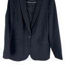 Talbots  Luxe Italian Wool Blazer Jacket One Button Black Size 16 Photo 3