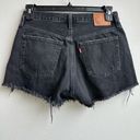 Levi’s  501 Cut Off Denim Shorts Washed Distressed Button Fly Size 29 High Rise Photo 5