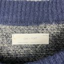 Oak + Fort  Blue Gray Black Abstract Pullover Knit Sweater Photo 5