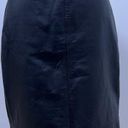 EXPRESS Vintage Limited  100% Leather Black Midi Skirt Photo 0