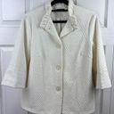 J. McLaughlin  - Ivory Textured Visit Button-Up Jacket Sz S EUC GREAT CONDITION Photo 0