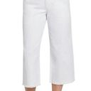 Dickies NWT  Work White Cropped Frey Hem Pants Relaxed Fit Pockets Juniors 9 Photo 0