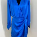 ZARA NWT  Royal Blue Wrap Dress Sz L Photo 4