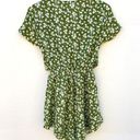 Princess Polly Womens Size 4 Ragnar front tie floral green romper Photo 2