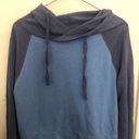 Authentic American Heritage Women's Blue Two-Toned Cropped Hoodie Photo 1