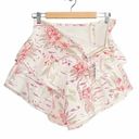 MOTHER Denim NEW  The Ruffle Tiered Mini Skirt Floral Aloha Print Women’s Size 26 Photo 5