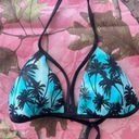 Y2K reversible pink and blue palm tree bikini top with padding Photo 6