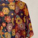 LuLaRoe  Bright Multi Color 70s Floral Print Shirly Kimono Size M Photo 1