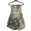 Jessica McClintock VINTAGE  Metallic Strapless Layered Bow Poof Bodice Dress Sz10 Photo 1