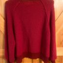 Umgee ~Red Oversized Pullover Sweater Medium Photo 2