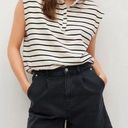 Mango  Slouchy Regina Jean Shorts size 12 Womens summer black pants NWT vintage Photo 0