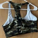 Zyia  Light Green Camo Reflective Soft N Snug Racer Sports Bra L Photo 2