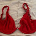 Shade & Shore Red Bathing Suit Top Photo 0