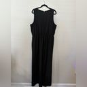 Eloquii  Black V neck Wide Leg Jumpsuit Photo 4