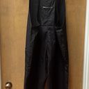 Women’s Black Overall Loose Jumpsuit with Adjustable Straps And Dual Pockets Size L Photo 1