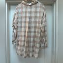 POL  brown and cream plaid button down top - Medium Photo 3