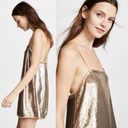 Free People Time To Shine Sequined Mini Slip Dress in Gold, Size S EXCELLENT! Photo 6