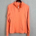 Kyodan  Womens Sweatshirt Medium Orange Thumb Holes Chevron 1/4 Zip Pullover Photo 0