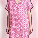 Natori  Fuchsia Soho Geo Printed Challis Kaftan Dress Size S New Photo 3