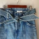 A.L.C. Luke High Waisted Paper Bag Denim Pants in Light Indigo Photo 7