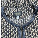 Bob Mackie  Fleece Printed Zip Jacket Black Brown Size L Photo 5