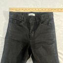 Oak + Fort  Women's Black High Rise Skinny Jeans Raw Scalloped Hem Medium Ankle Photo 7