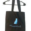 Black and Baby Blue Graphic Team Woof Dog Lovers Tote Bag Women Photo 4