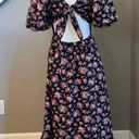 Tuckernuck  Hyacinth‎ House Black Floral Seaport Midi Dress Size Small Photo 4