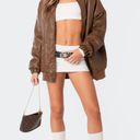 Edikted Faux Leather Oversized Bomber Jacket Photo 0