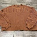 American Eagle  Cropped Cable Knit Brown Sweater Size XL Photo 0