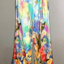 Jams World  pants small wide leg pajama pants flowers tie dye scrubs psychadelic Photo 5