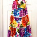 Farm Rio NWT  Rainbow Chita Floral Flowers Midi Halter Dress sz XS Photo 7