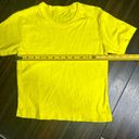 Los Angeles Apparel T-shirt crop top, short sleeve crewneck yellow California basic classic Photo 3