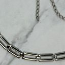 The Bar Skinny Silver Tone Metal Chain Link Belt Size Large L XL Photo 7