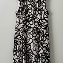 DKNY Black and White Artsy Floral Print Sleeveless Mini Dress Size 10 Photo 2