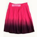 EXPRESS Pleated Ombre Skirt Hot Pink Purple High-Waist Waisted Dip-Dye Gradient Photo 1