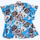 Alexis  Miller Floral Flutter Sleeve Top S Photo 5