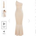 Pretty Little Thing Nude Slinky One Shoulder Dress Photo 4