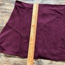 Bishop and Young  Faux Suede braids A-Line Mini Skirt LARGE Burgundy purple Photo 10