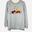 Vintage 90s Bobbie Brooks Embroidered Fall Halloween Sweatshirt Gray L Oversized Size L Photo 0