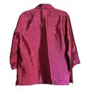 Coldwater Creek  Top Womens 1X Burgundy Textured Button Up Blouse Shirt Ladies Photo 5