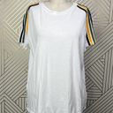 n:philanthropy  Verbena Stripe Shoulder T-Shirt in White Size US Medium Photo 0