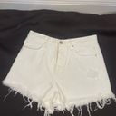 Hudson Jeans Lori High-Rise White Cutoff Frayed Denim Jean Shorts 28 Button Fly Photo 3