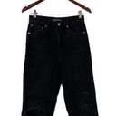 Aritzia  Denim Forum The Bonet High Rise Loose Black Ripped Destroyed Jeans Photo 4