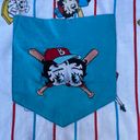 Betty Boop Vintage 90s  Baseball Blue Striped AOP Button Up T-shirt Jersey Photo 3