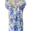 Oscar de la Renta Short sleeve floral Satin and lace nightgown by  Size large Photo 2